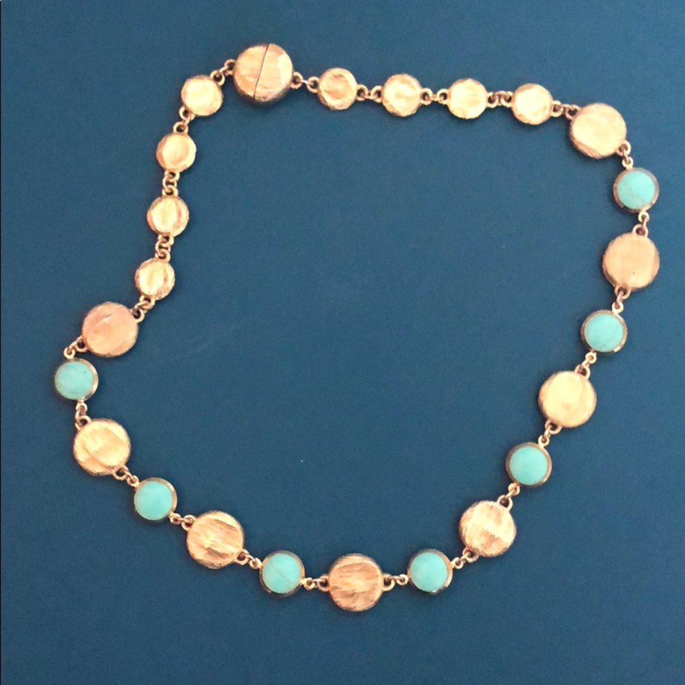Gold and turquoise necklace